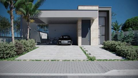 Projeto de Casa Pequena Com 2 Quartos, Jardim de Inverno, Cozinha Integrada